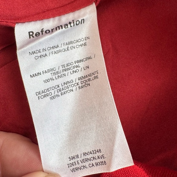 Reformation Grace Linen Top Shell Tank Sleeveless - Picture 6 of 6